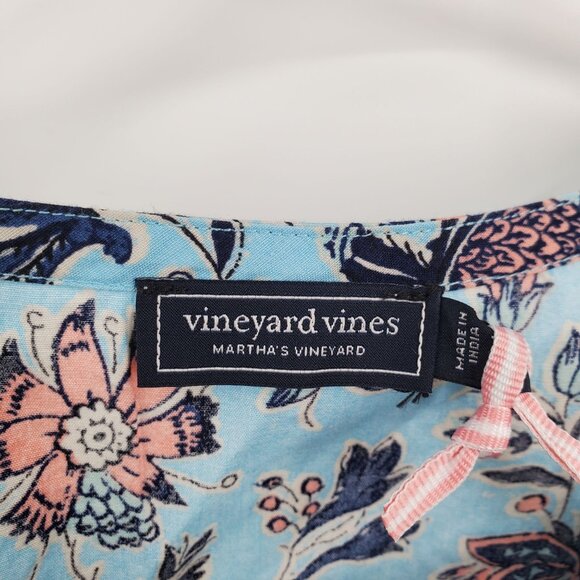 Vineyard Vines Marina Poplin Flutter Sleeve Top Women Size XS NWT Floral Print - Picture 4 of 12